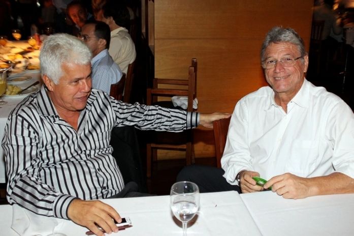 Nonô e Teotonio após o lançamento da candidatura de Serra a presidência