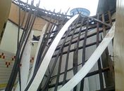 Teto de uma sala de aula da Escola Estadual Djanira Santos Silva