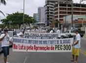 Militares realizam caminhada em Maceió em favor da PEC 300