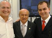 Senador Renam, ministro Pimentel e Ronaldo do INSS em inauguração de mais uma APS em Alagoas