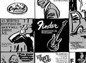 O livro é ilustrado através de histórias do rock