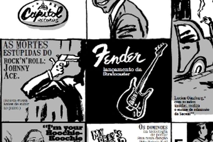 O livro é ilustrado através de histórias do rock