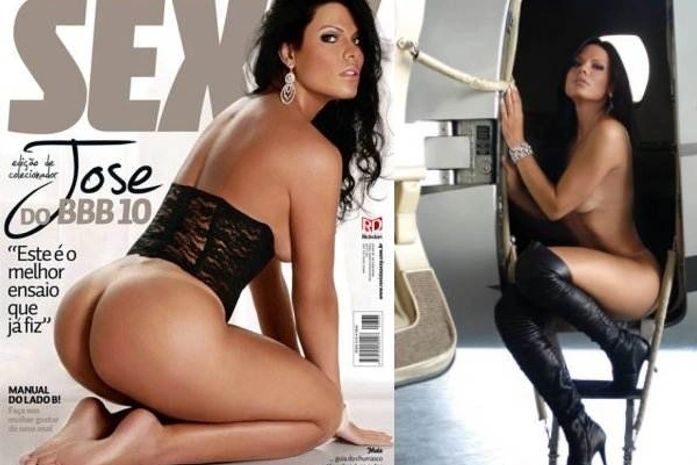 Ex-BBB Joseane usa apenas botas pretas em ensaio nu