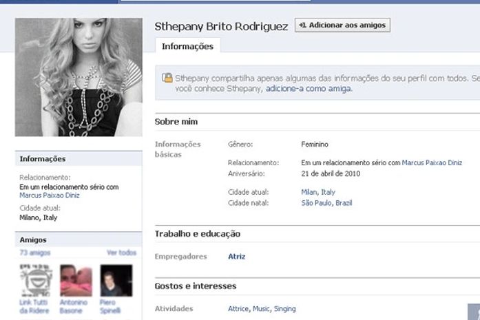 Falso perfil em site mostra Sthefany Brito namorando Marcus Diniz