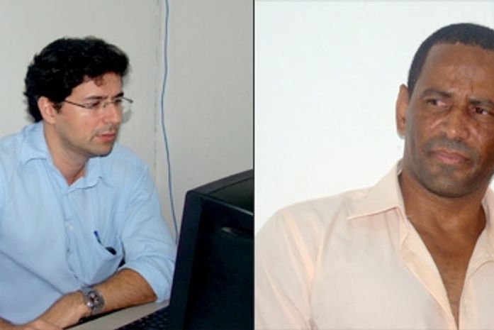 Delegado Gustavo Pires e o Chefe de serviço Oswaldo Bitencourt 