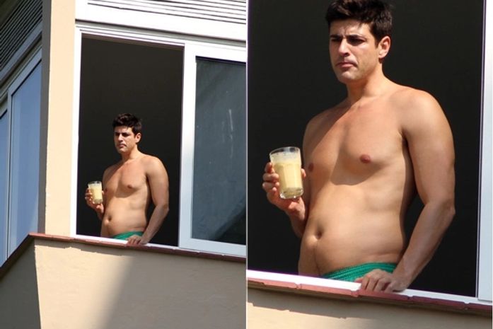 Até tu, Brutus? Reynaldo Gianecchini exibe pancinha no Rio