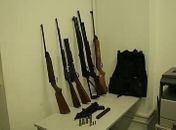 Armas apreendidas na casa do Agente Penitenciário