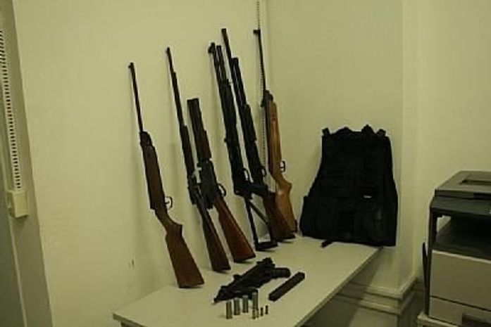 Armas apreendidas na casa do Agente Penitenciário