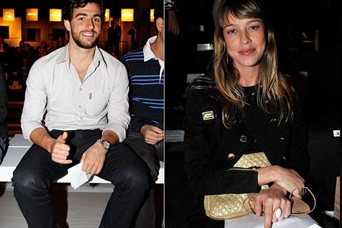 Felipe Simões e Luana Piovanni no Fashion Rio esta segunda-feira, 31