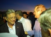 Lula não fala em política, Lessa não cumprimenta Téo e Collor não fala com imprensa