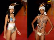 SPFW - Desfile de biquíni faz modelos parecerem africanas