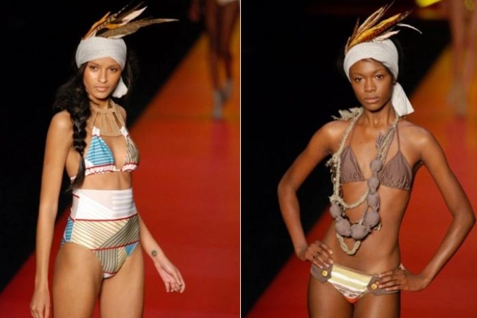 SPFW - Desfile de biquíni faz modelos parecerem africanas