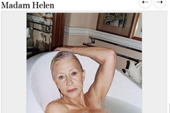 Atriz Helen Mirren aparece seminua a um mês de completar 65 anos