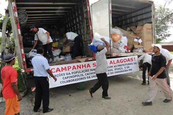 Grupo João Lyra recebe doações de Minas Gerais para os desabrigados em Alagoas