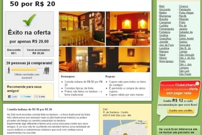 Site de compras coletivas mostra descontos fictícios