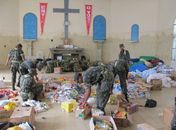 Igreja vira central improvisada de doações em Branquinha
