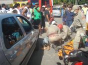 Colisão em Penedo deixa mulher gravemente ferida