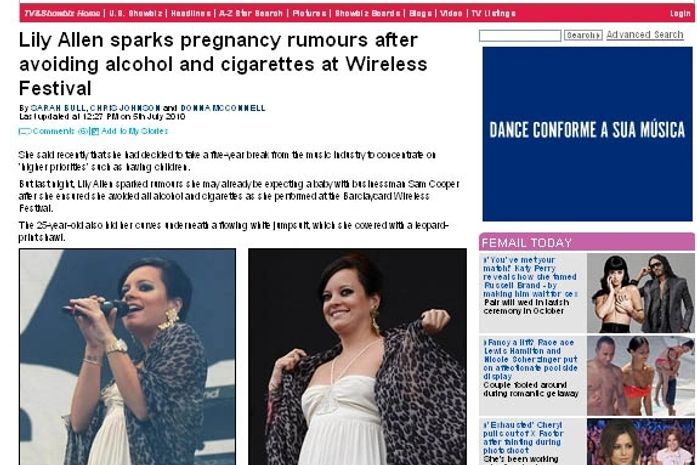 Novas fotos fazem crescer boatos de que Lily Allen está grávida