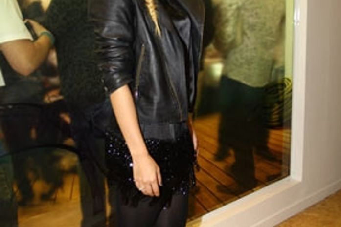 Wanessa em feira de sapatos em São Paulo