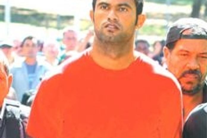 Goleiro Bruno no momento da prisão