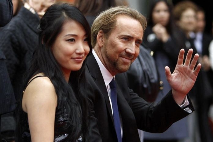 Nicolas Cage e a mulher, Alice Kim (foto de arquivo)