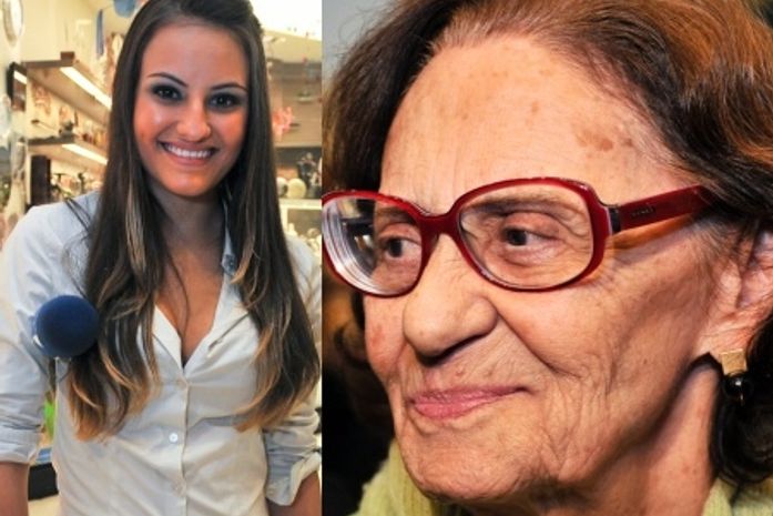 Vanessa Barzan, a Mulher Arroto, tentou arrotar no rosto da atriz Laura Cardoso, de 82 anos, no lançamento do livro de Gloria Pires