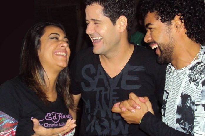 Samantha Schmutz, Wagner Trindade e o cantor João Pinheiro