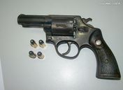 Arma apreendida com os menores