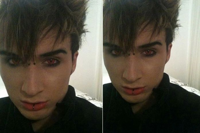 Serginho com suas lentes vermelhas