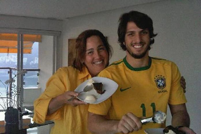 Claudia Jimenez e o ex-namorado, Rodrigo Bonadio (foto de arquivo)