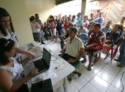 Servidores do Judiciário alagoano durante prestação de serviço em Murici, na segunda