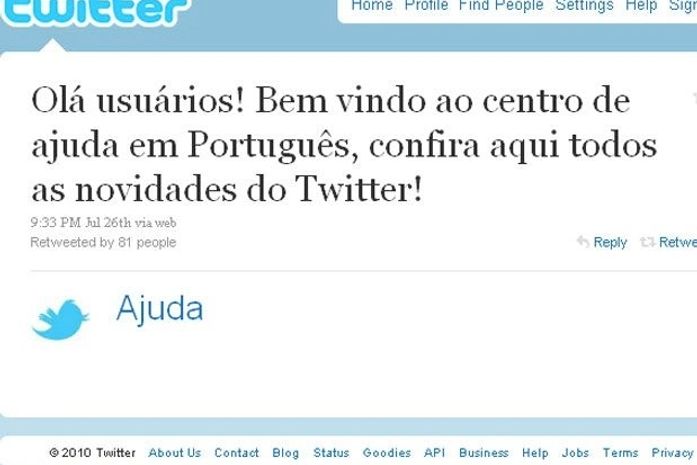 Twitter cria perfil de ajuda em português