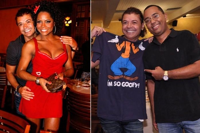 Bombom chega em festa depois que Dudu Nobre vai embora