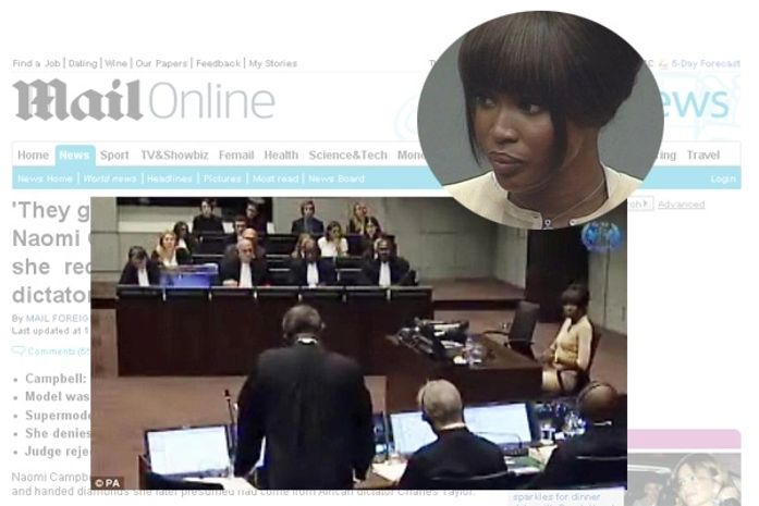 Naomi Campbell depõe em julgamento de ex-presidente da Libéria