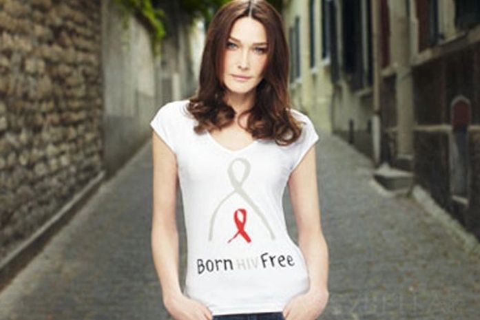 Carla Bruni estrela campanha contra a Aids