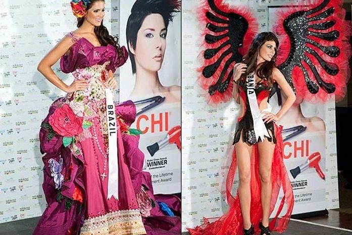 Candidatas a Miss Universo desfilam trajes típicos em preliminar de concurso