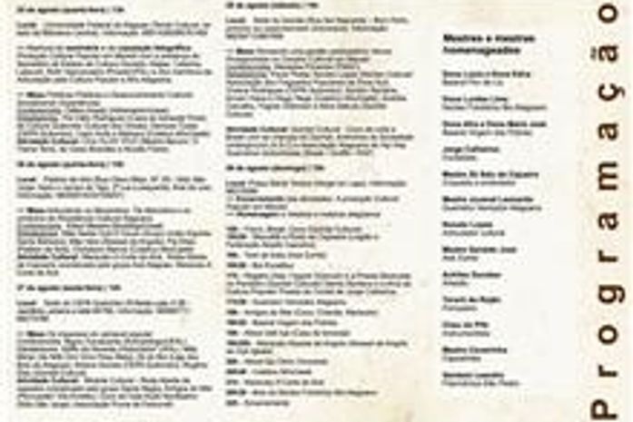 Multiplos olhares sobre a cultura popular e Afro Alagoana