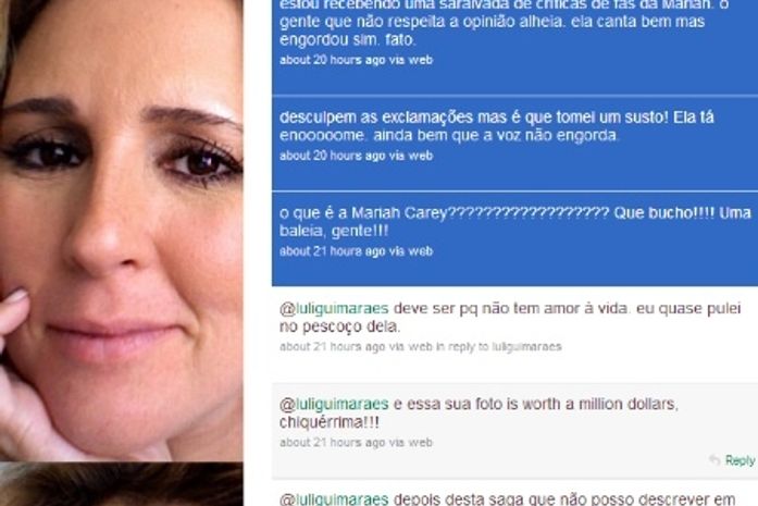 Repórter da Globo chama Mariah Carey de baleia