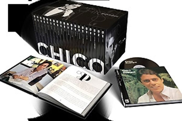 Caixa traz 20 discos de Chico Buarque
acompanhados de livretos 