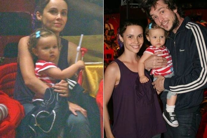 Débora Falabella mostra o rostinho da filha pela primeira vez