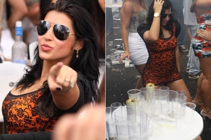 Priscila se acaba de dançar até o amanhecer em Angra dos Reis