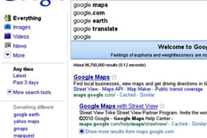 Conteúdo procurado é mostrado enquanto internauta
digita termo