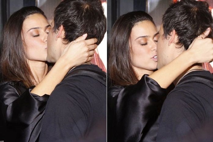 Paulo Vilhena ganha beijos e carinhos de Thaila Ayala após estreia