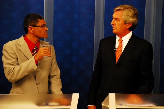 Tony Cloves e Fernando Collor durante o debate
