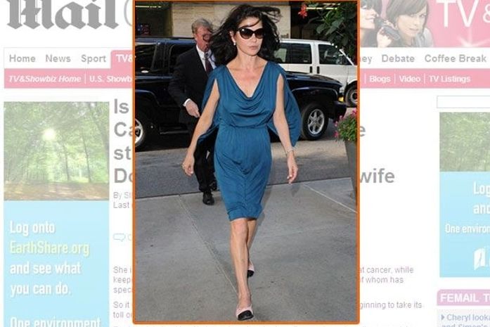 Preocupada com o câncer do marido, Zeta-Jones está mais magra