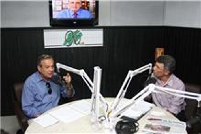 Lessa com José Rocha na rádio