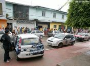 Policiais civis no centro da cidade de Santana do Mundaú 