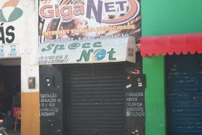 Lan house onde os cabos eleitorais foram presos em flagante