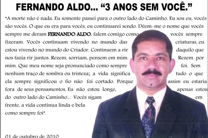 Fernando Aldo: familiares lutam contra reeleição de acusado