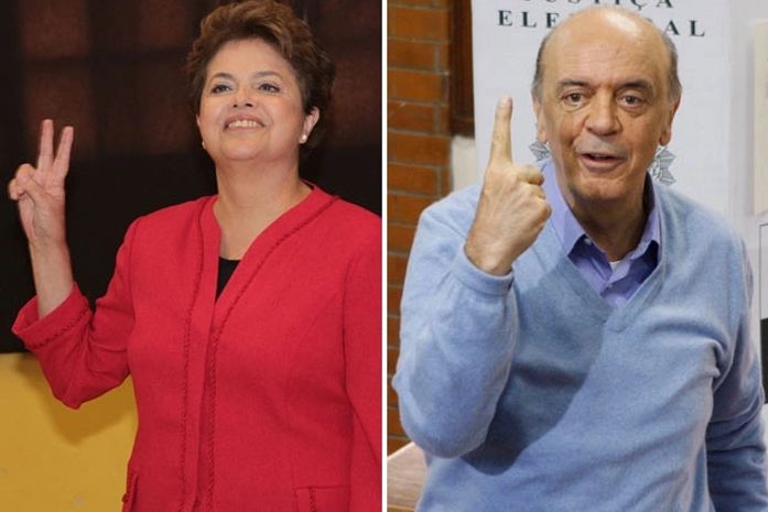 Dilma Rousseff (PT) e José Serra (PSDB)